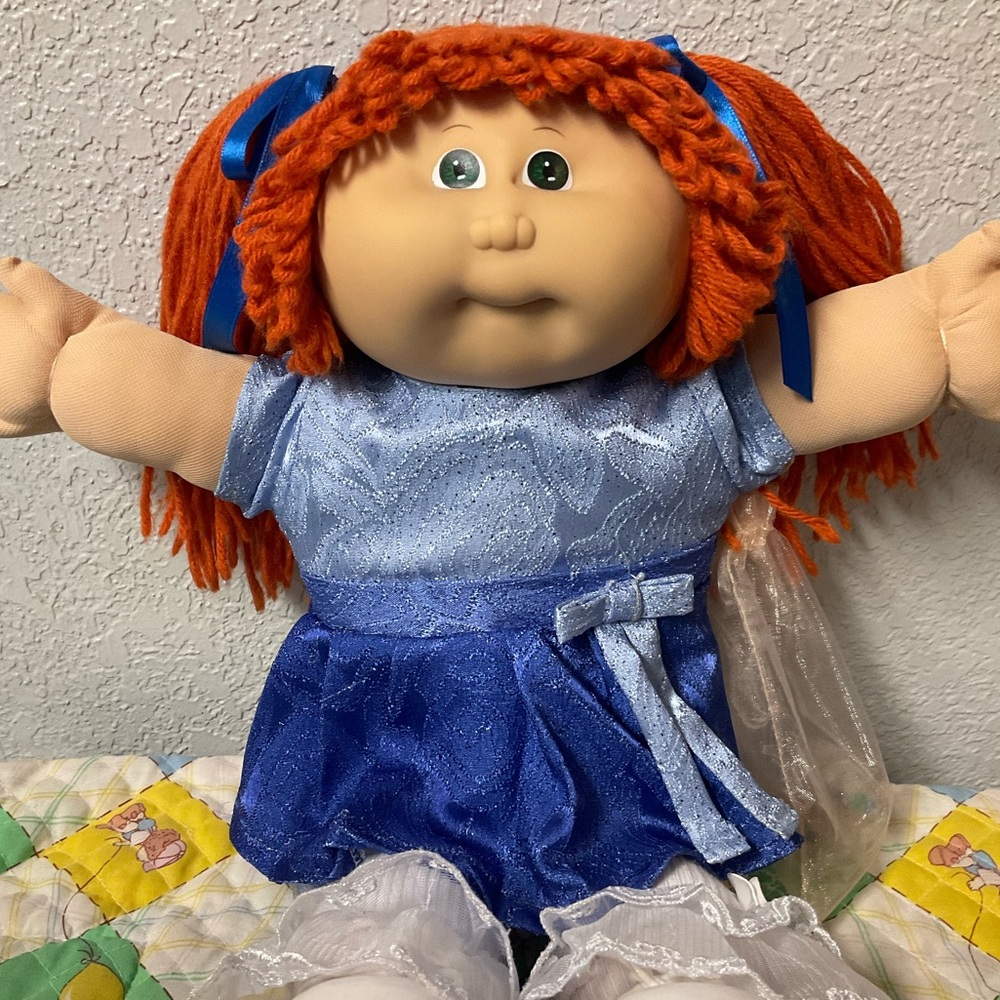 VTG Cabbage Patch Kid Girl First Edition Red Hair Hong Kong Head Mold #1 1983